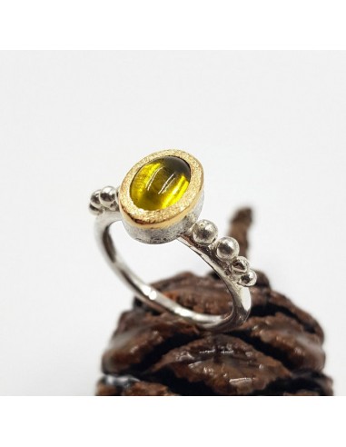 Bague Solo Tourmaline jaune hantent personnes