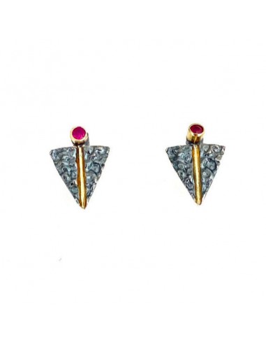 Clous d'oreilles triangles rubis online