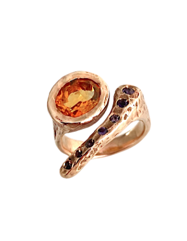 Bague Terra Citrine et Iolites sur le site 