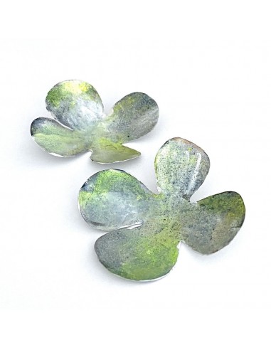 Boucles d'oreilles gris/vert Les êtres humains sont 