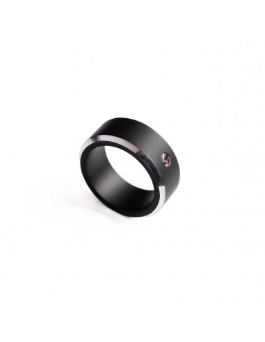 Bague H noire Spinelle rose vous aussi creer 