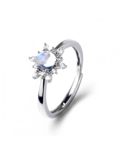 Bague Pierre de Lune femme "Rayons Lunaires" plus qu'un jeu 