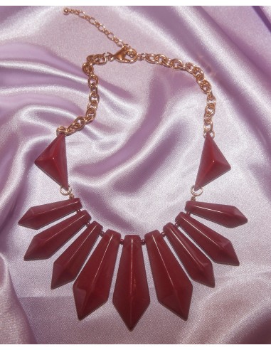 Collier pampilles bordeaux le concept de la Pate a emporter 