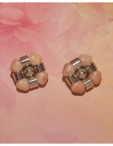 Boucles d'oreilles vieux rose Economisez 