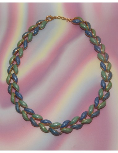 Collier vert et bleu de technologie