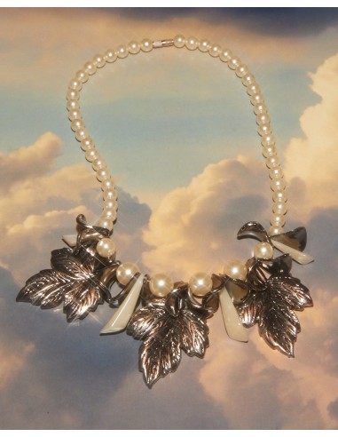 Collier feuilles de vignes solde