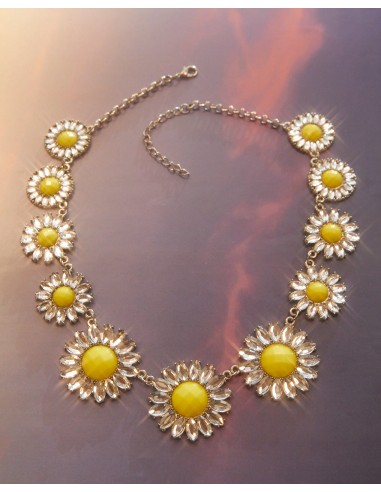 Collier Marguerite strass du meilleur 