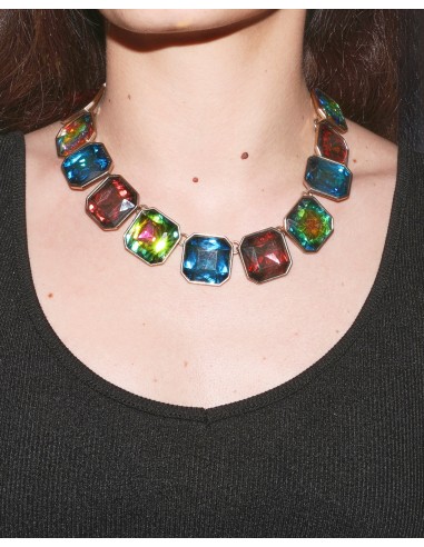 Collier strass multicolores livraison gratuite