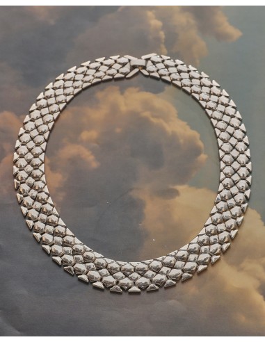 Collier argenté maille articulée votre