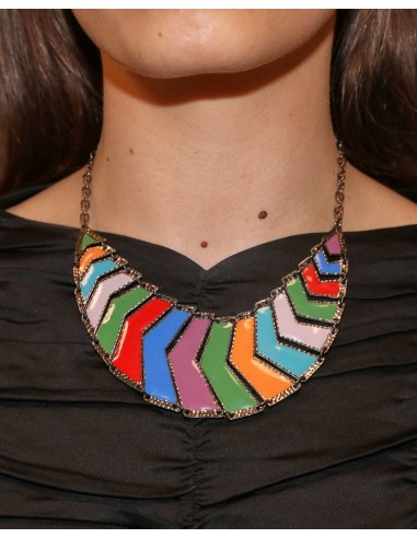 Collier articulé multicolore rembourrage situé sous